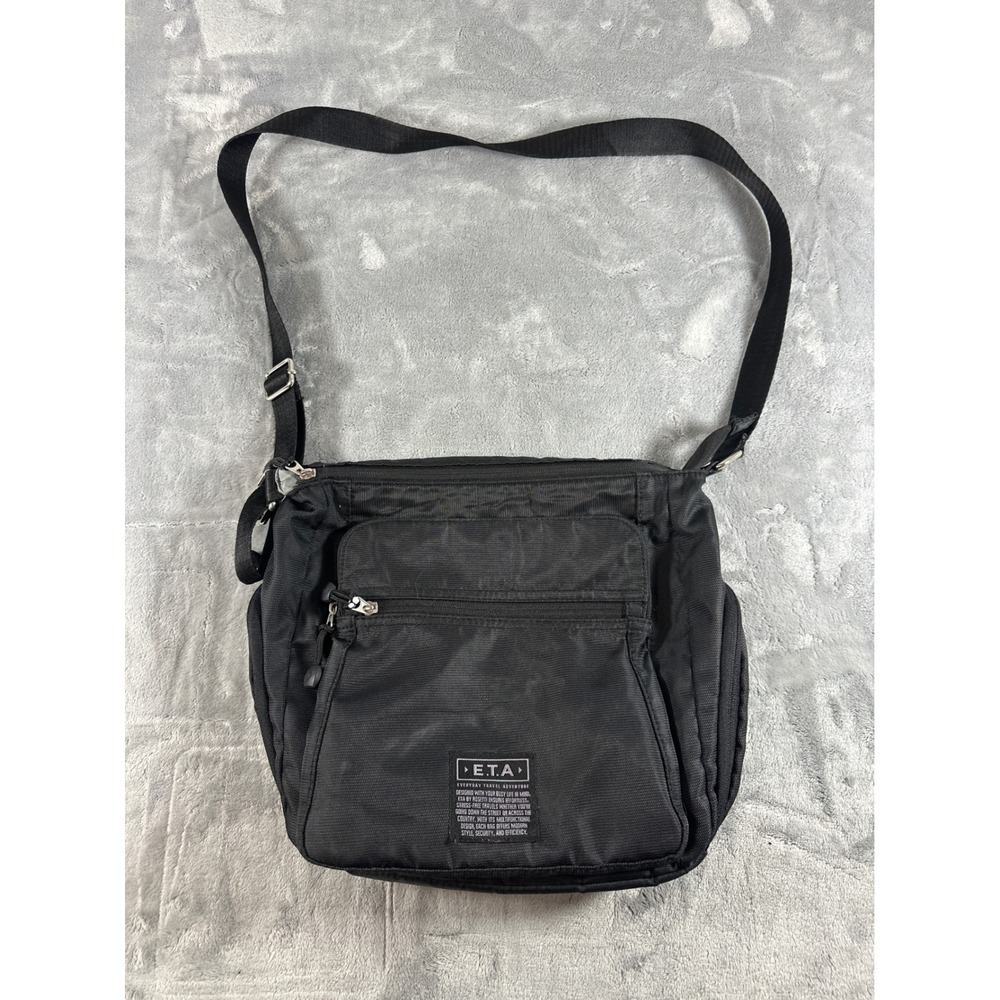 ETA by Rosetti Everyday Travel Adventure Black Nylon Crossbody Bag